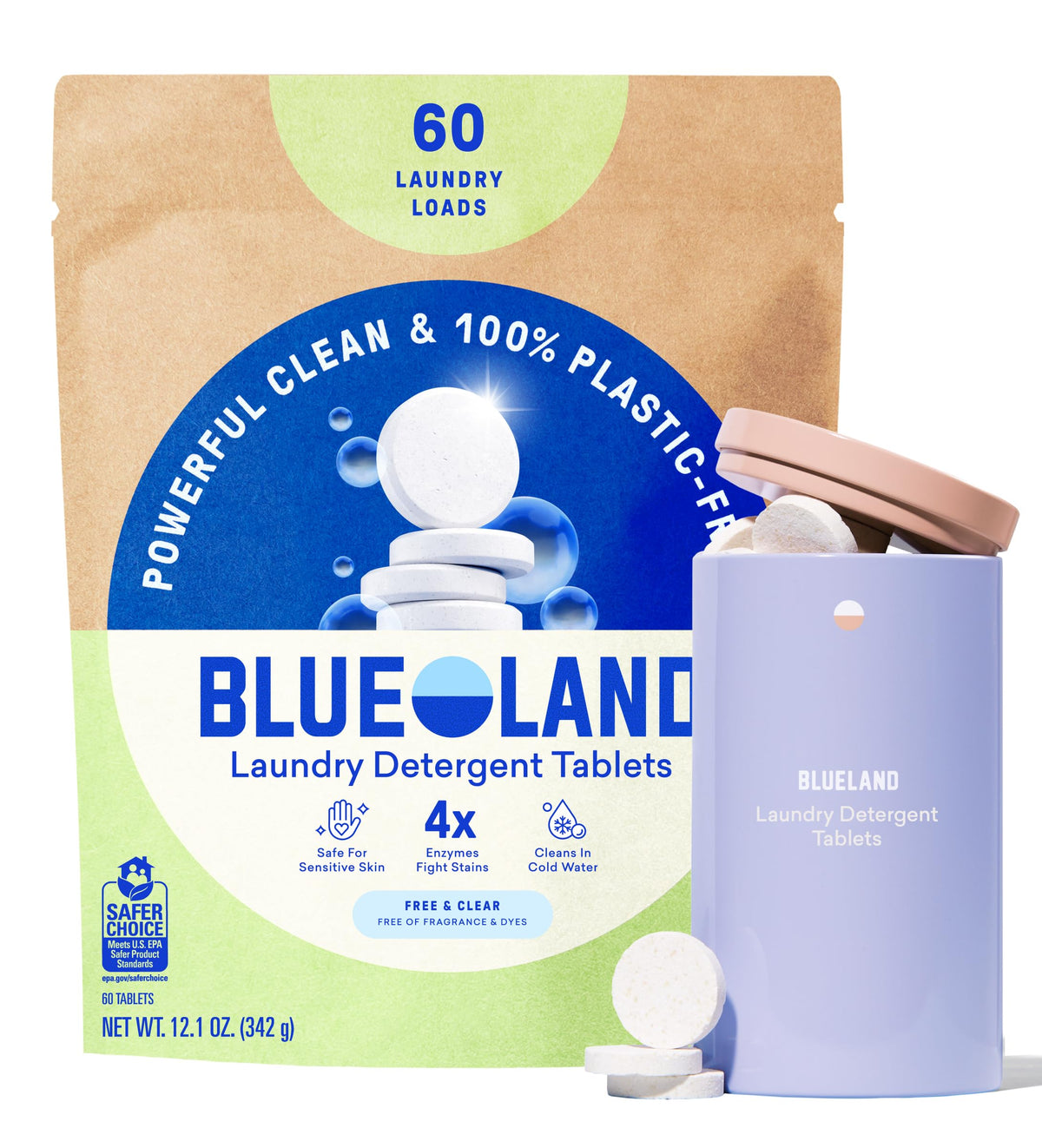 BLUELAND frasco forever tin reutilizable para almacenamiento sostenible