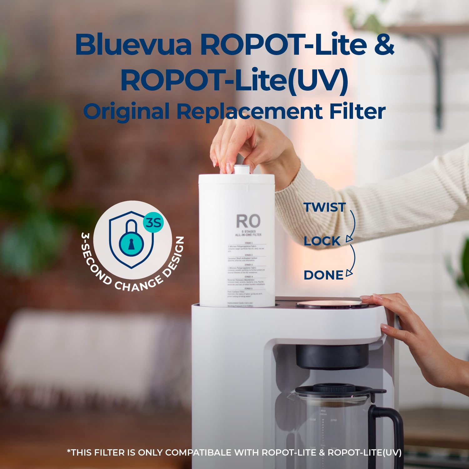 Bluevua detalle del material que mejora vida útil y protección