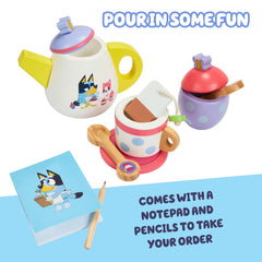 Bluey bandeja con todas las piezas organizada para fácil almacenamiento