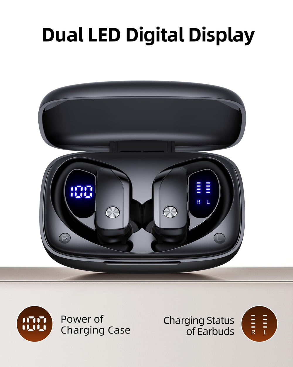 bmanl detalle del gancho flexible sobre la oreja que asegura estabilidad