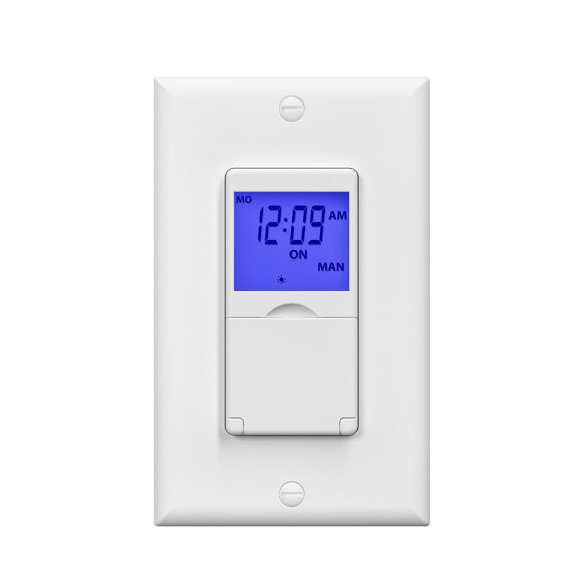 BN-LINK vista frontal del interruptor programable con pantalla clara