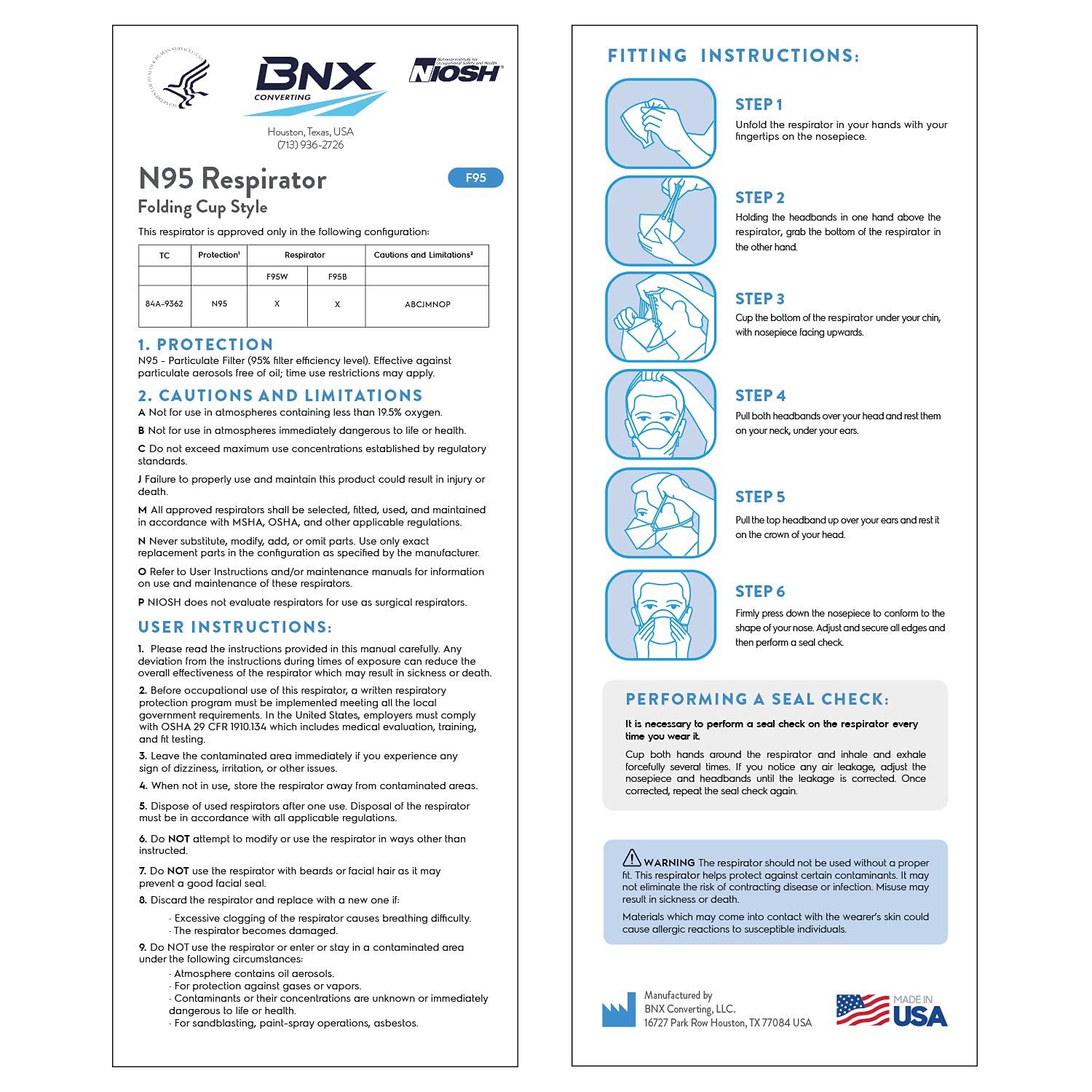 BNX mascarilla plegada en forma plana mostrando diseño 3D y almacenamiento compacto