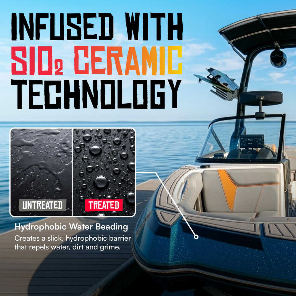 Boat Juice en uso sobre gelcoat facilitando limpieza rápida