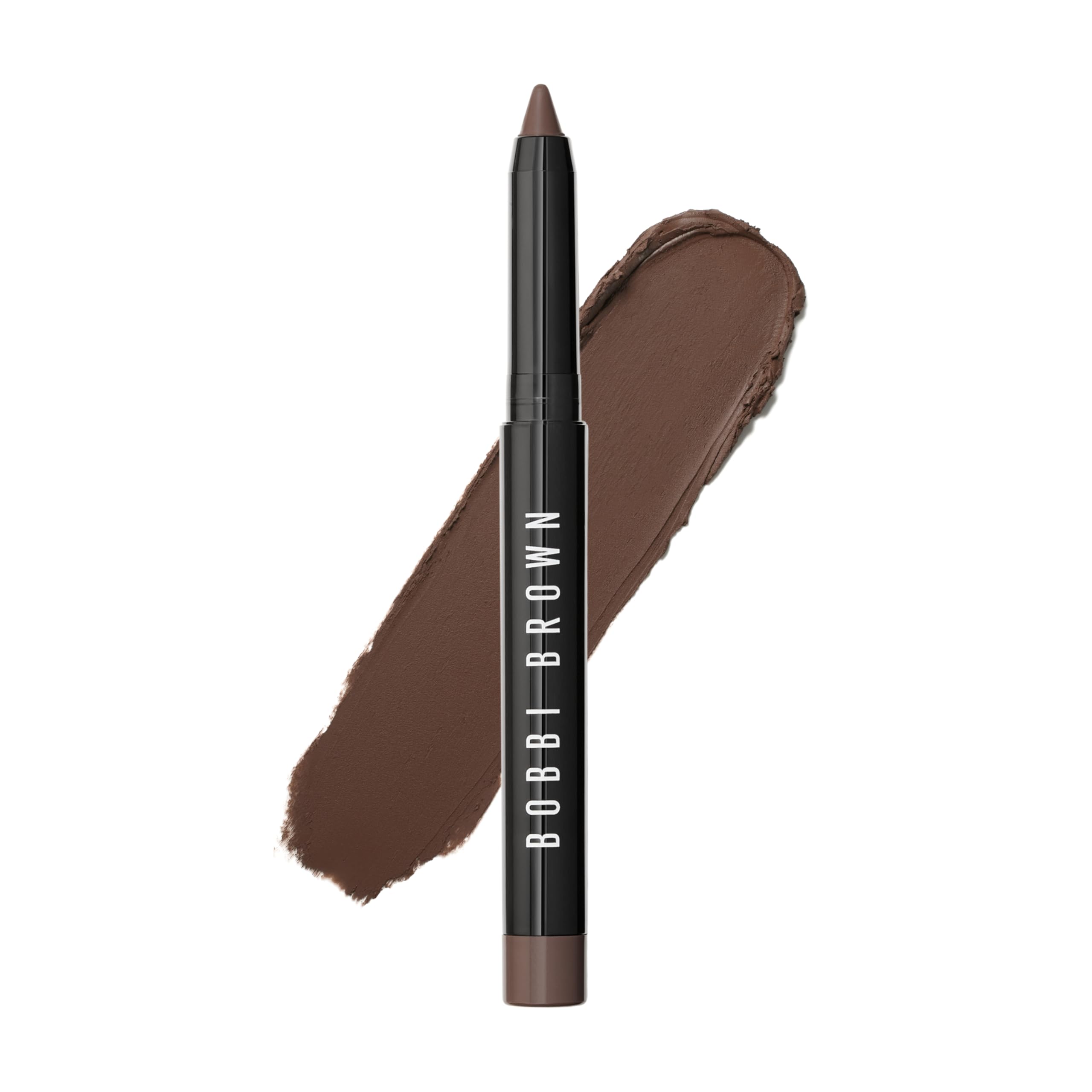 Bobbi Brown delineador frontal mostrando color chocolate y formato práctico