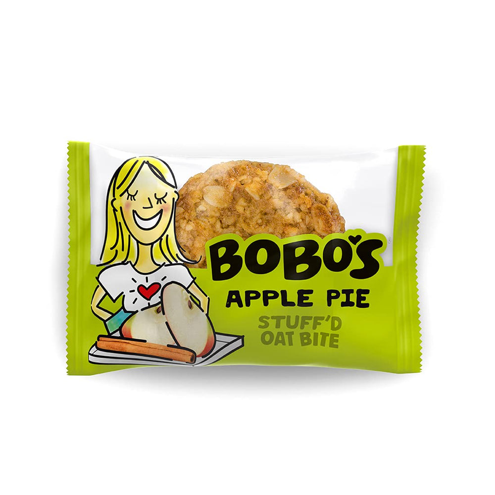Bobo's bocado en mano para comparar tamaño y porción controlada