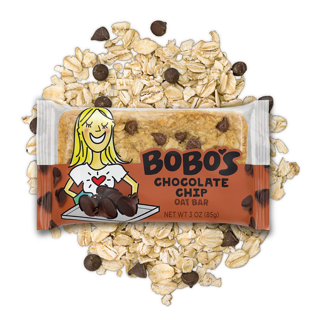 Bobo's barra en mano para comparar tamaño y porción práctica