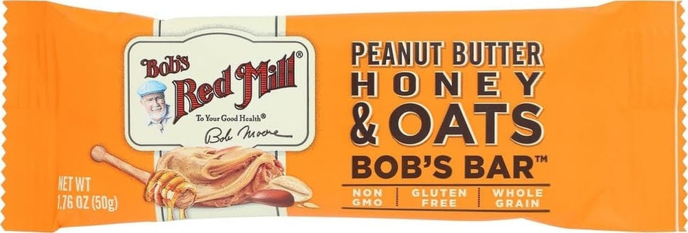 Bob's Red Mill empaque frontal de la barrita mostrando ingredientes naturales