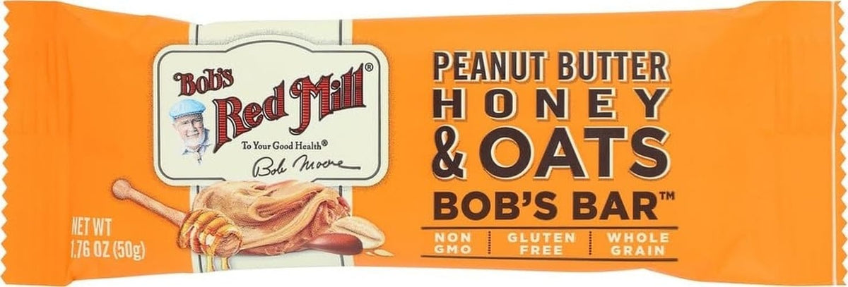 Bob's Red Mill empaque frontal de la barrita mostrando ingredientes naturales