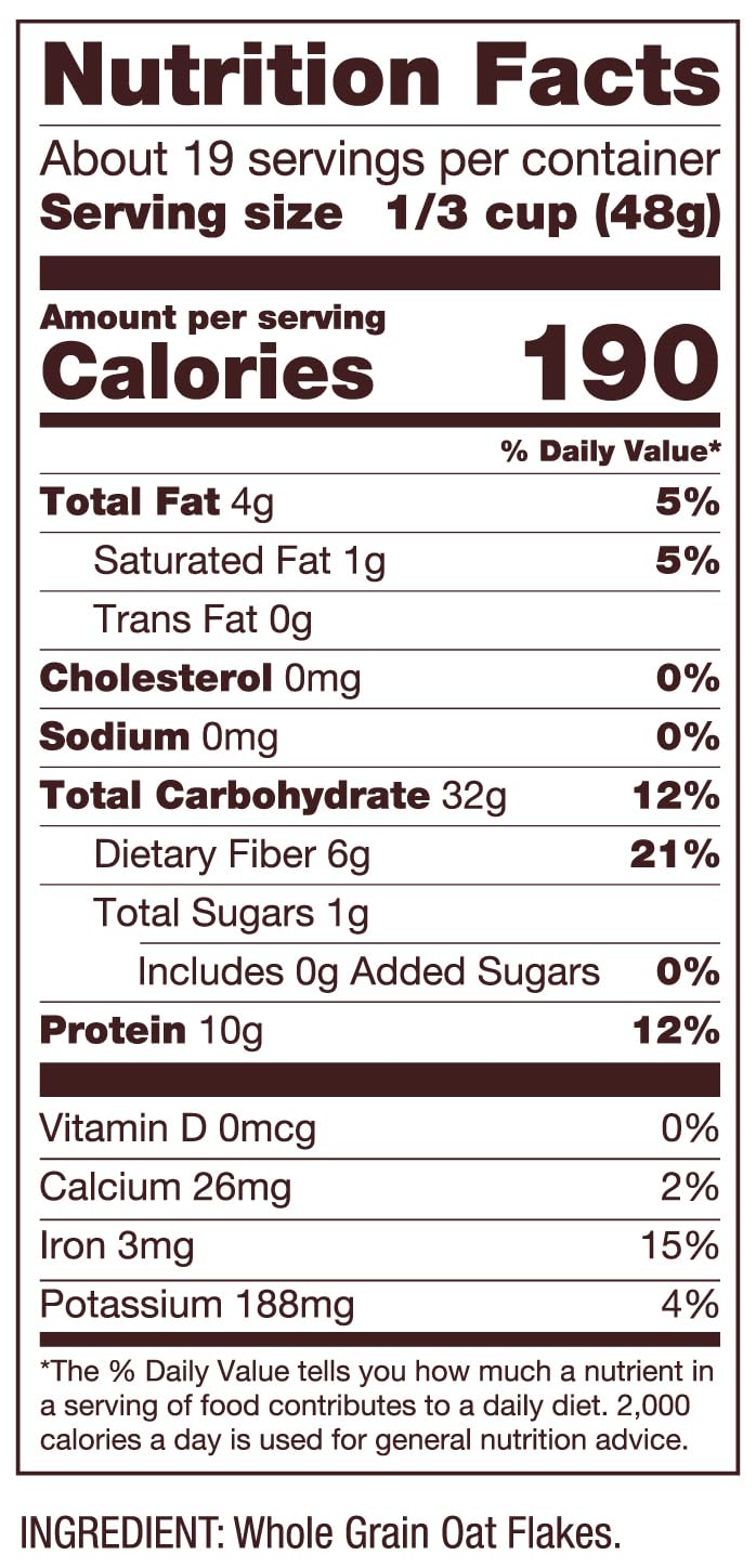Bob's Red Mill etiqueta nutricional mostrando 10 g de proteína por porción