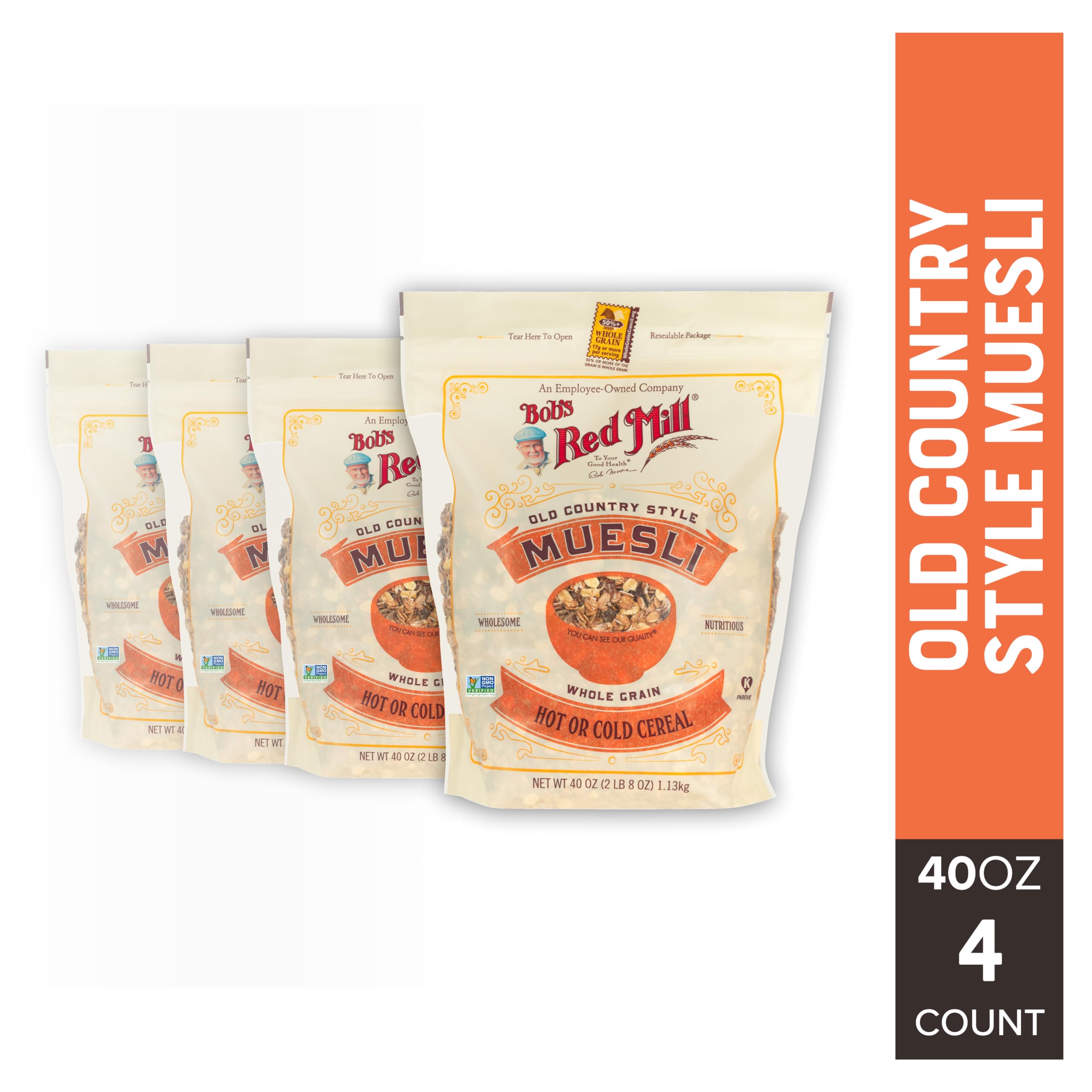 Bob's Red Mill escena de desayuno con muesli, ideal para mañanas activas