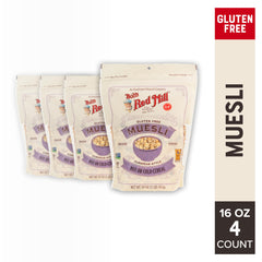 Bob's Red Mill ingredientes a la vista: avena, nueces, semillas y fruta
