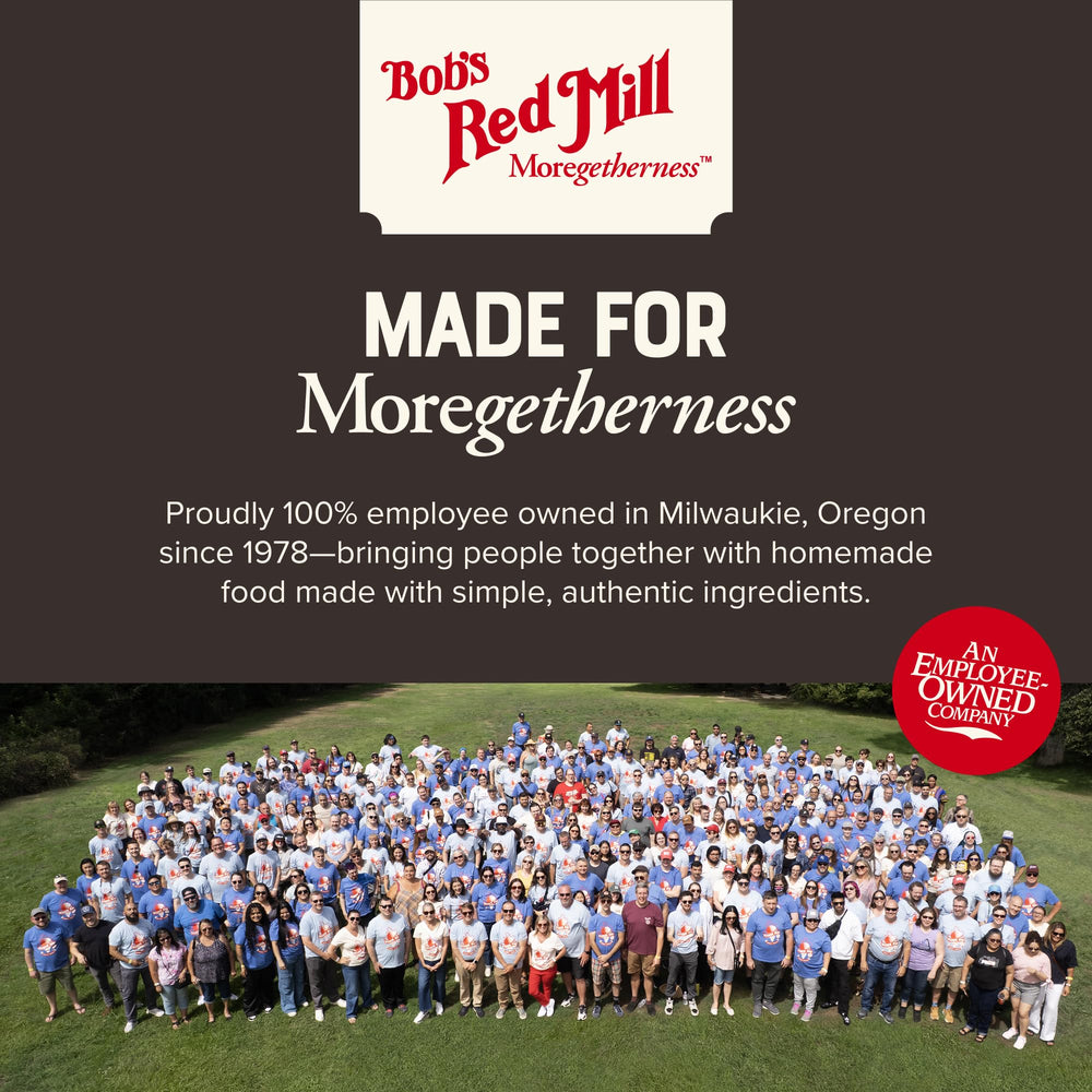 Bob's Red Mill nutrition label and gluten-free certification showing ingredient transparency