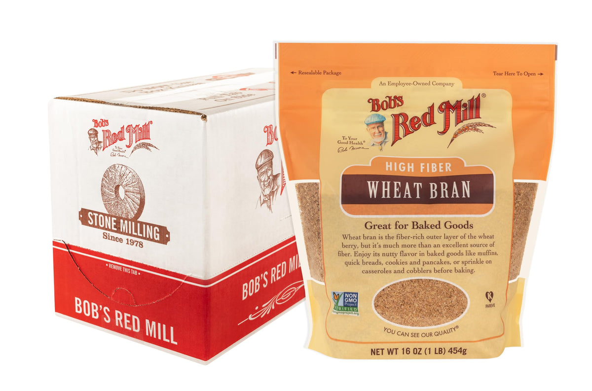 Bob's Red Mill envase frontal claro que muestra el tamaño y marca