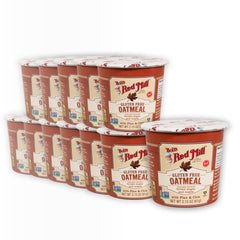 Bob's Red Mill vaso pack frente mostrando etiqueta y beneficios portables