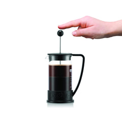 Bodum BRAZIL primer plano del filtro de acero inoxidable que evita posos