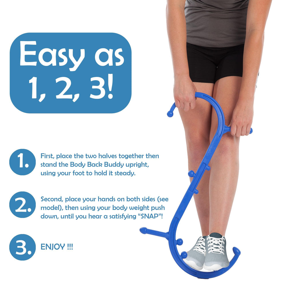 Detalle de nódulos del Body Back Buddy que muestra formas y texturas para distintos niveles de presión