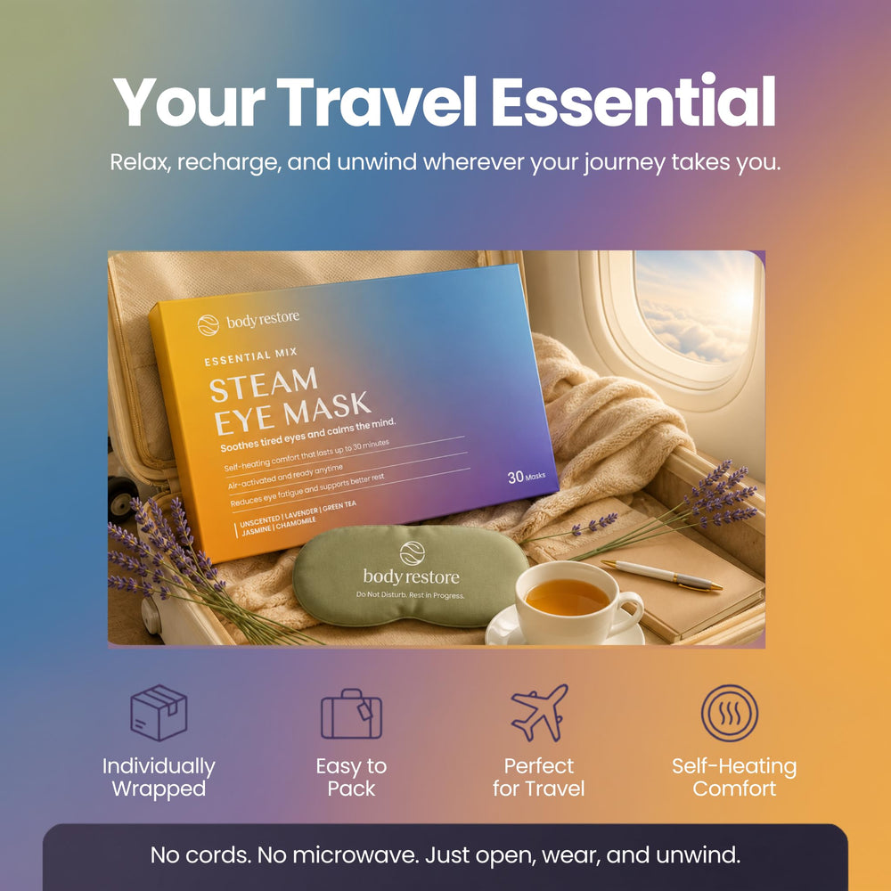 Body Restore caja abierta con 30 compresas listas para usar y regalar