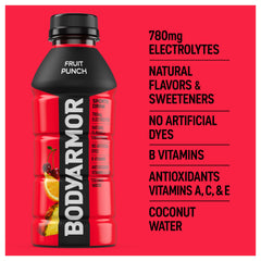 BODYARMOR botella 16 oz enfocada en el diseño y tapa fácil de abrir