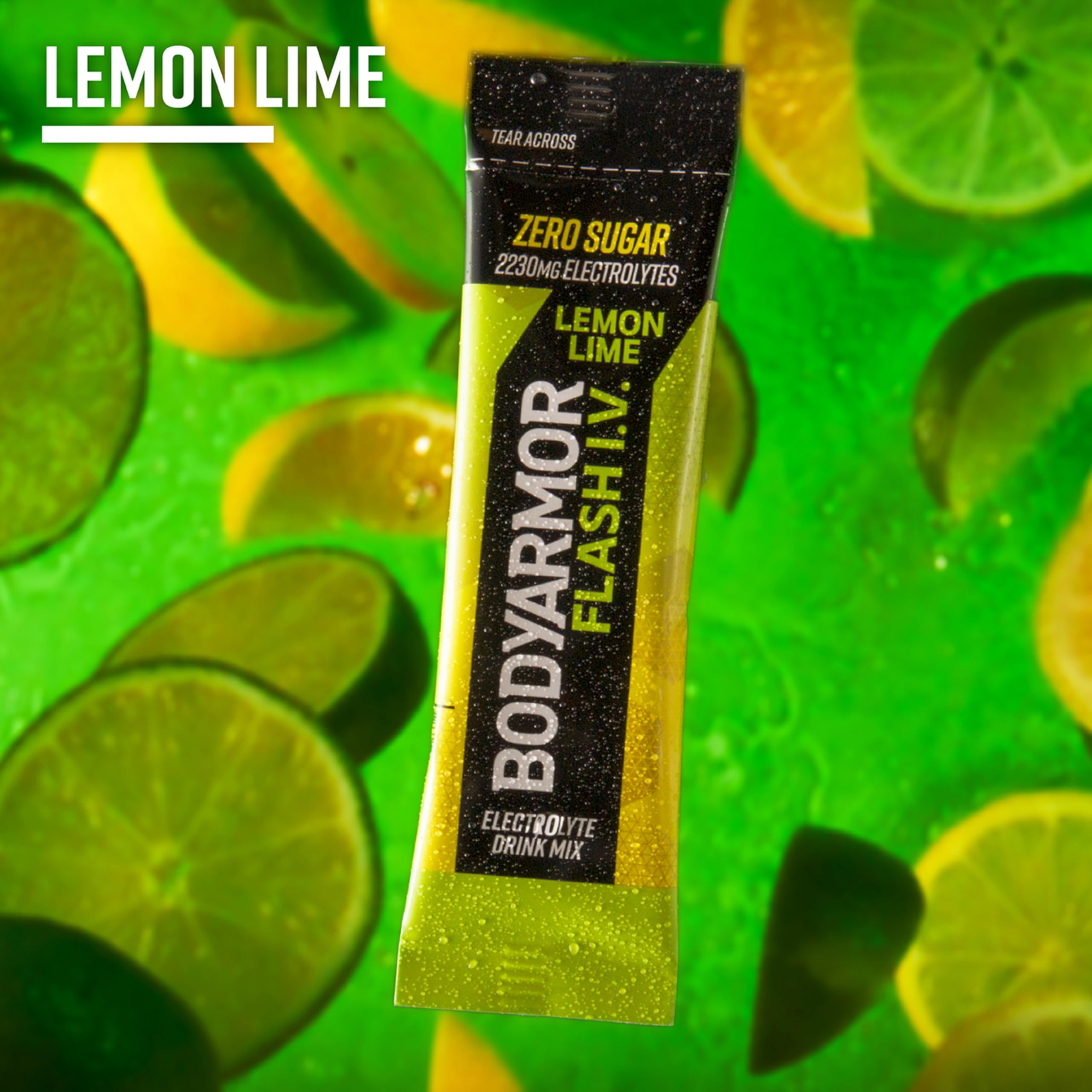 BODYARMOR etiqueta con ingredientes y vitaminas B, C y zinc claramente visibles