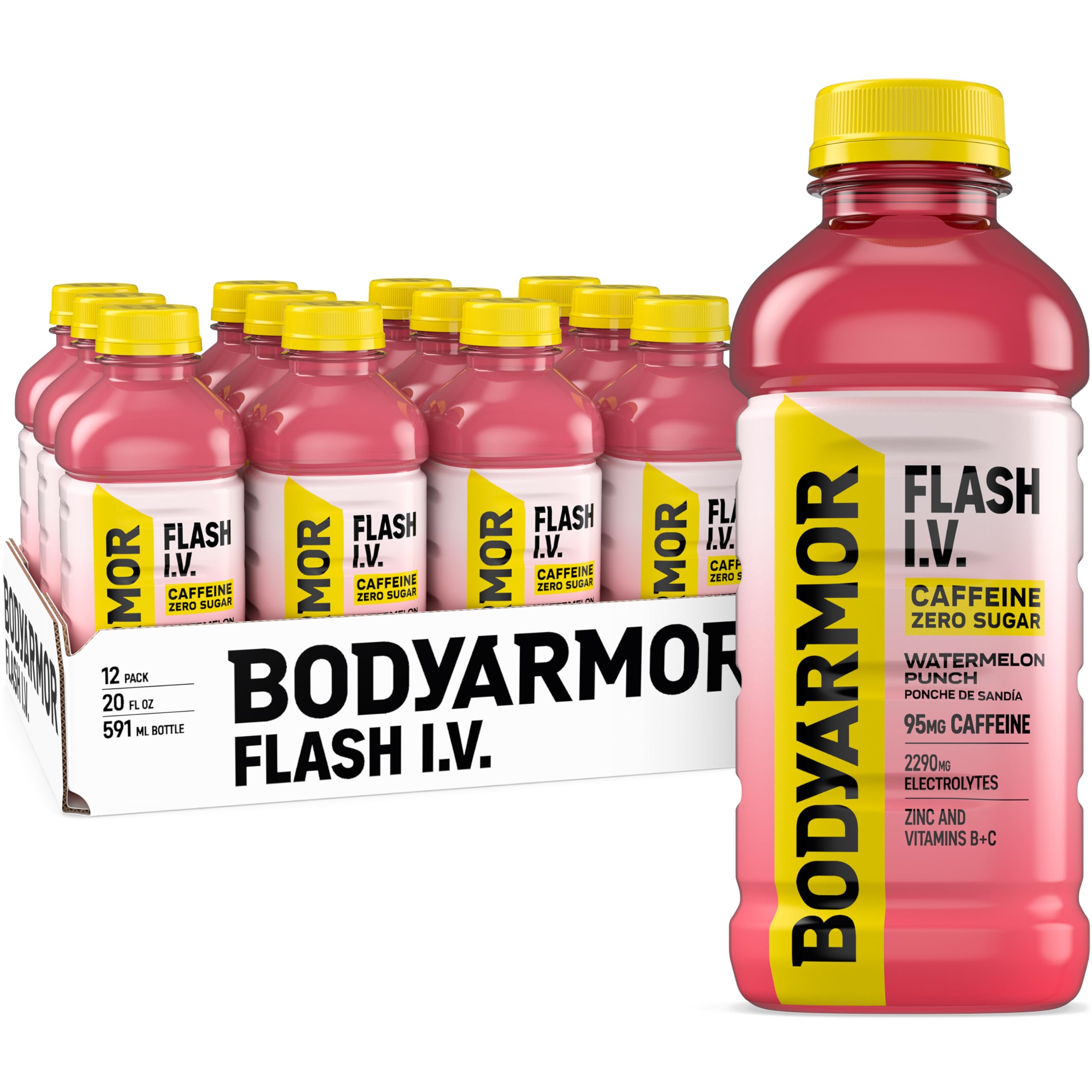 BODYARMOR botella frontal Watermelon Punch para hidratación rápida