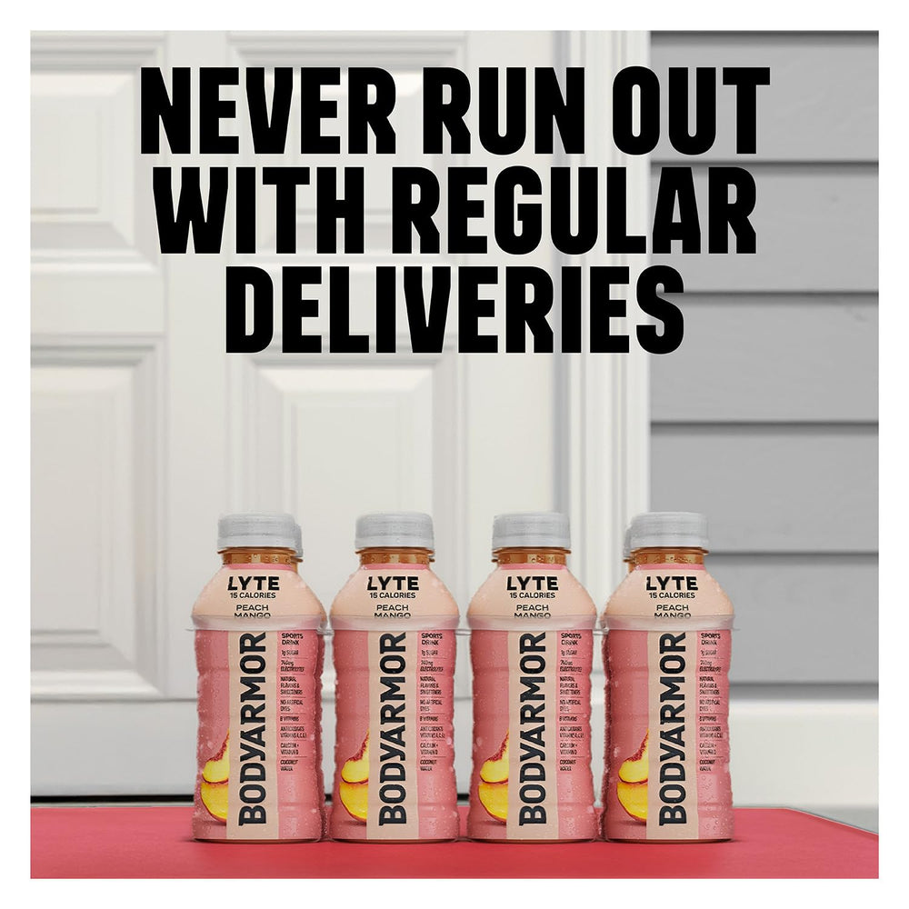 BODYARMOR LYTE etiqueta nutricional legible mostrando ingredientes y electrolitos