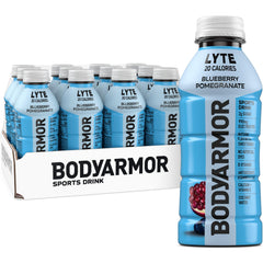 BODYARMOR LYTE vista frontal de la botella con diseño atractivo y refrescante