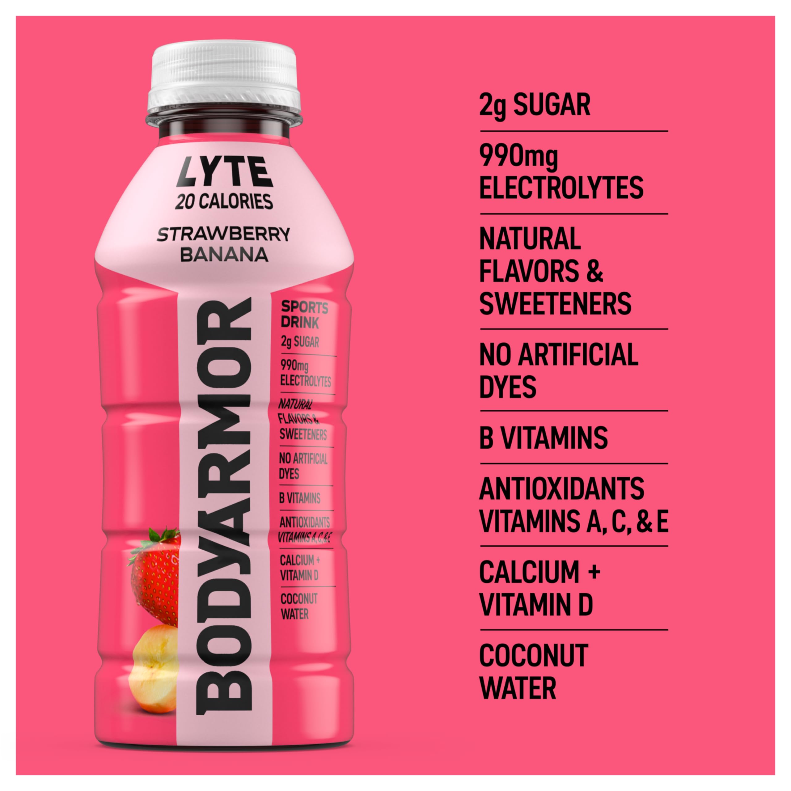BODYARMOR LYTE pack de 12 unidades como presentación para consumo diario