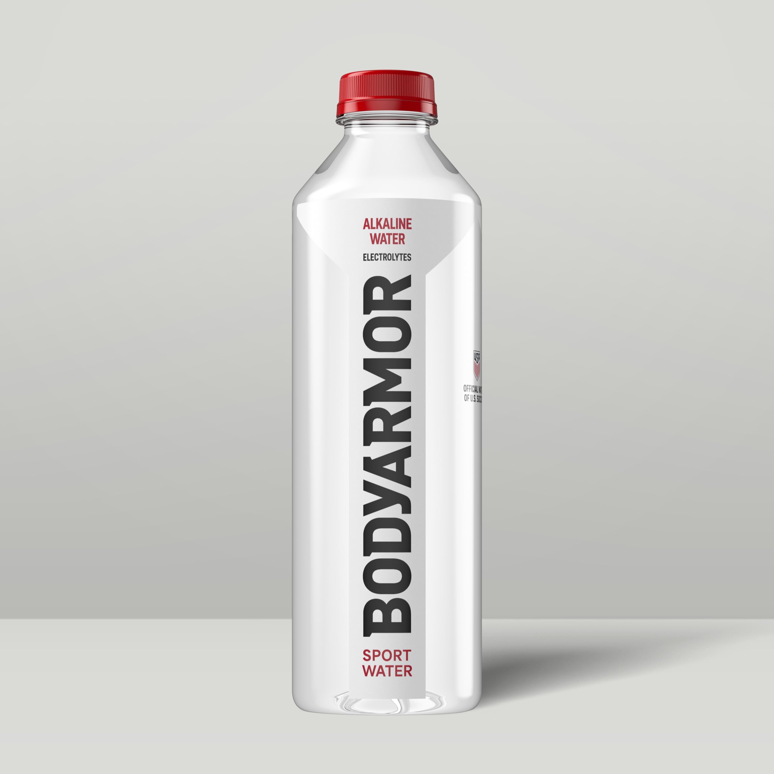 BODYARMOR SportWater 12-pack stacked in fridge for bulk storage and easy access
