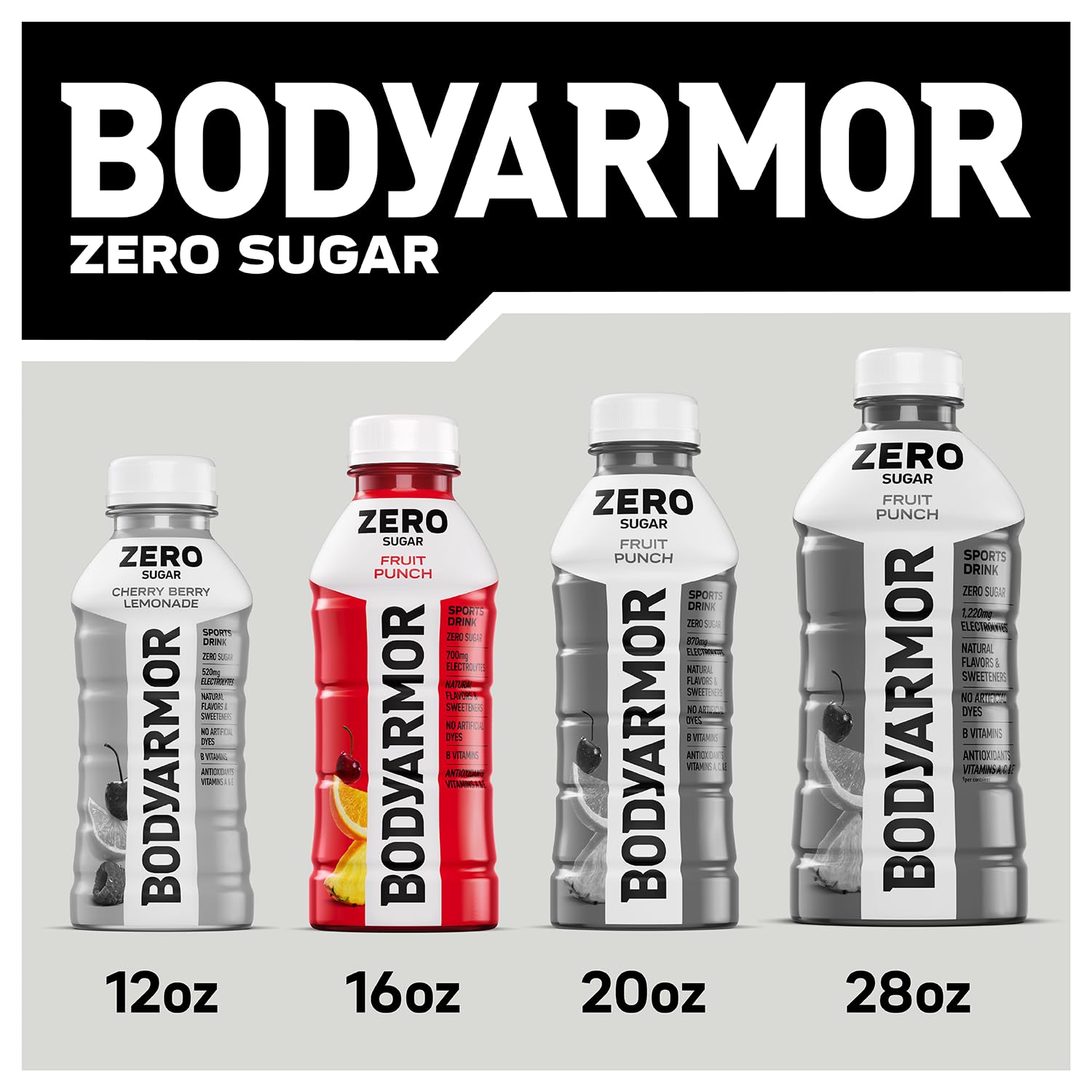 BODYARMOR bebida en escena deportiva para hidratación rápida