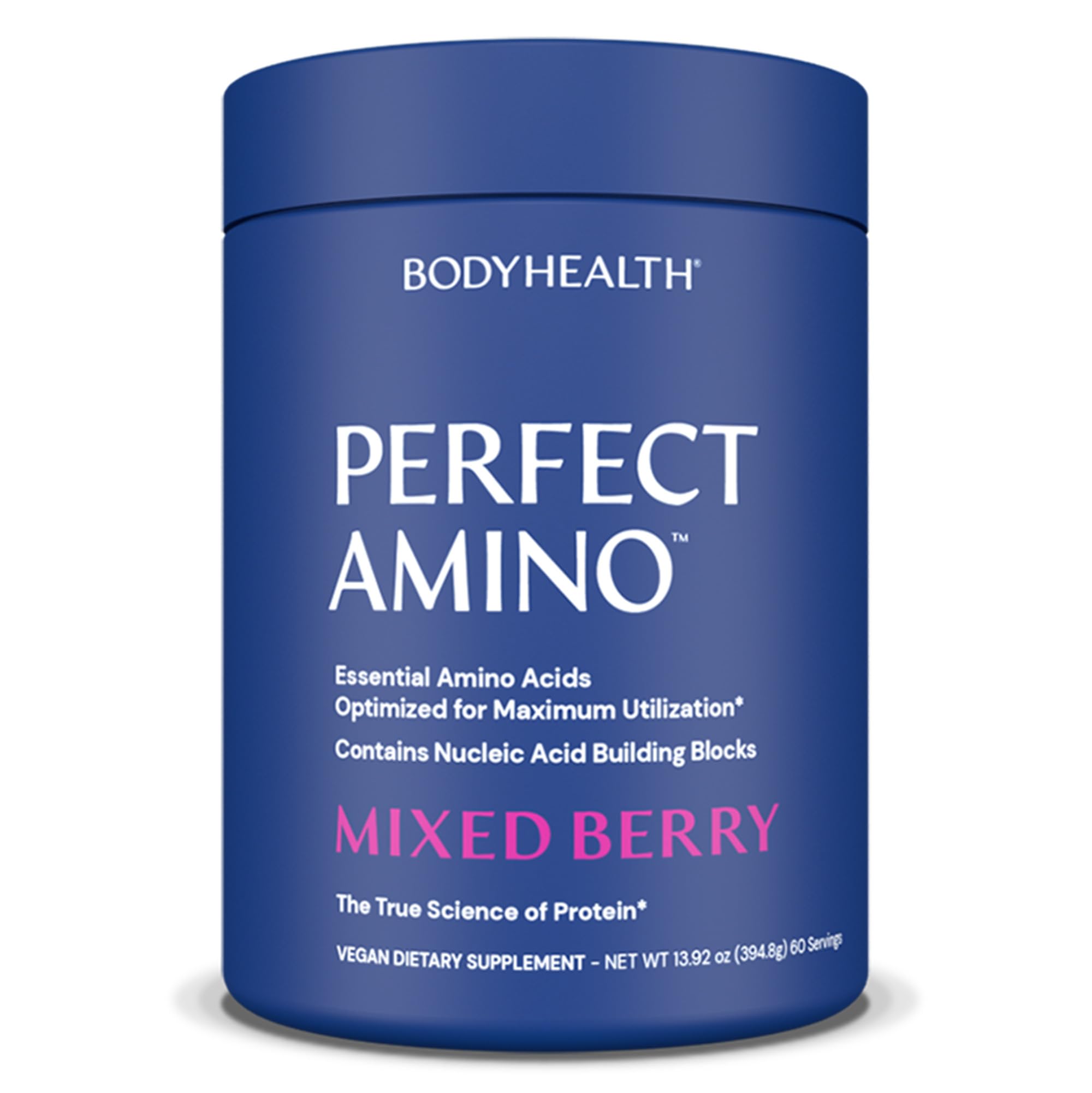 BodyHealth frasco frontal del producto mostrando etiqueta clara y confianza