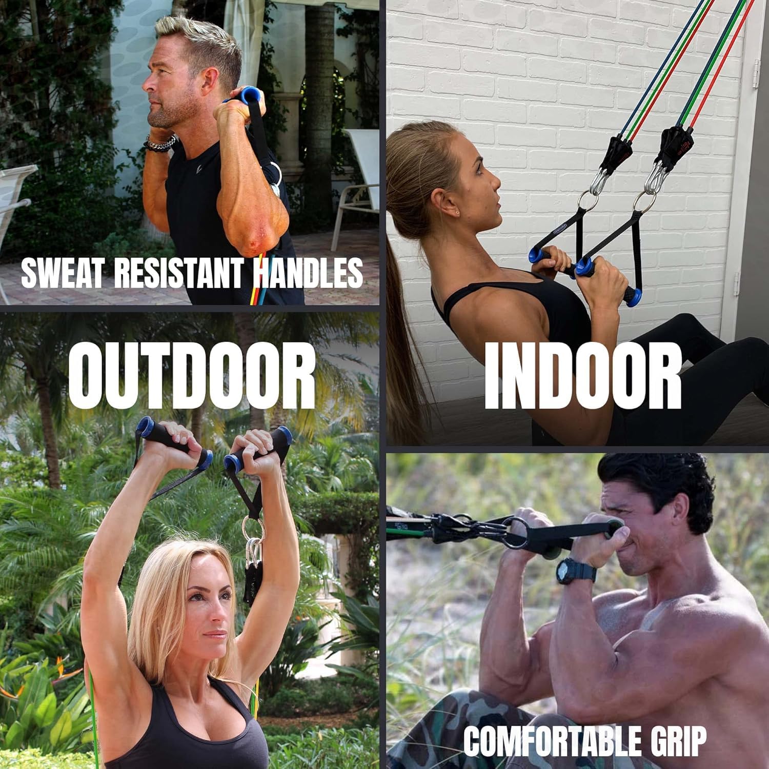 Bodylastics comparación de tamaño con una mano para referencia de escala