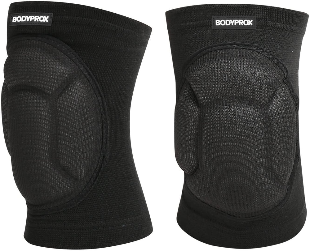 Bodyprox frente del paquete mostrando par de rodilleras y protección