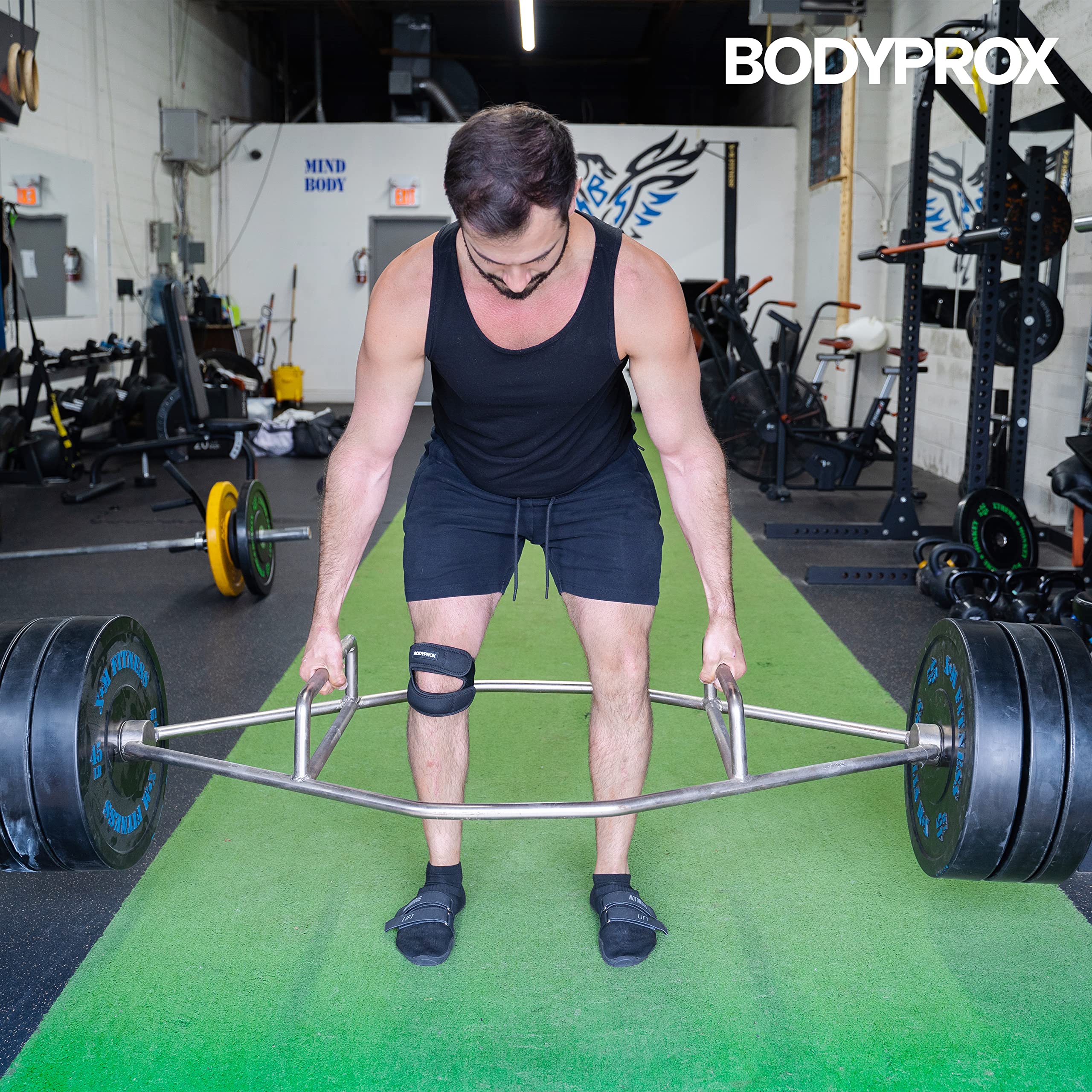Bodyprox vista lateral de rodilla para demostrar posición correcta
