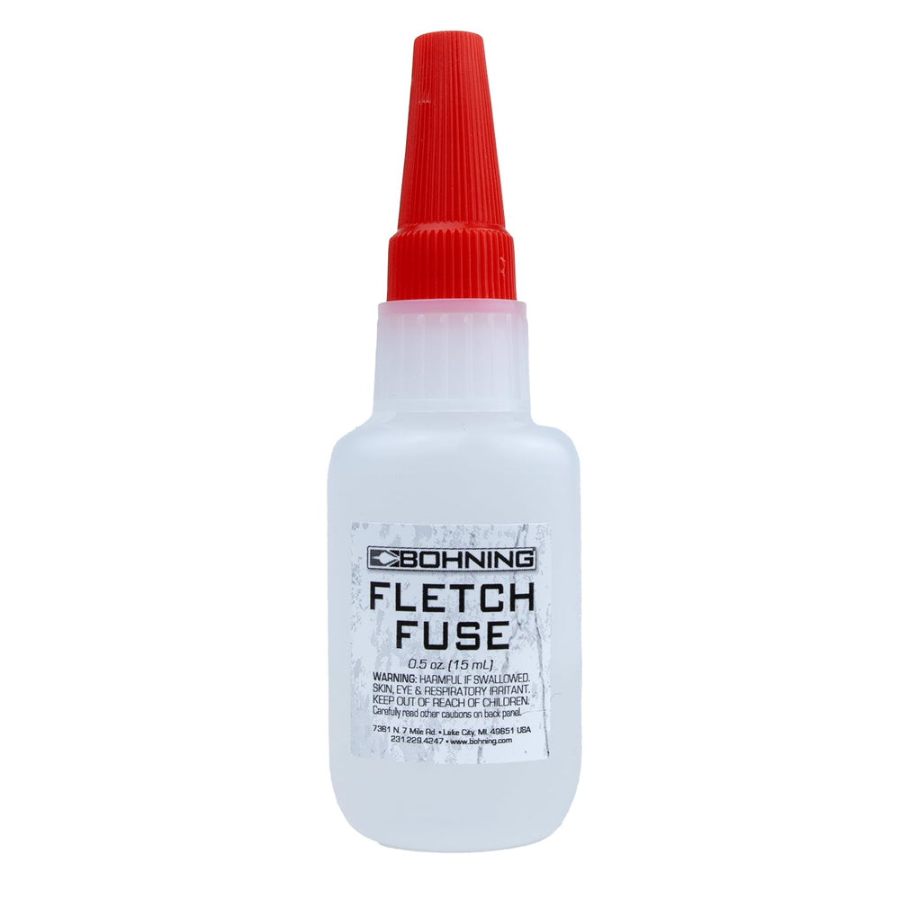 Bohning Fletch Fuse vista frontal del frasco y etiqueta clara beneficios de uso