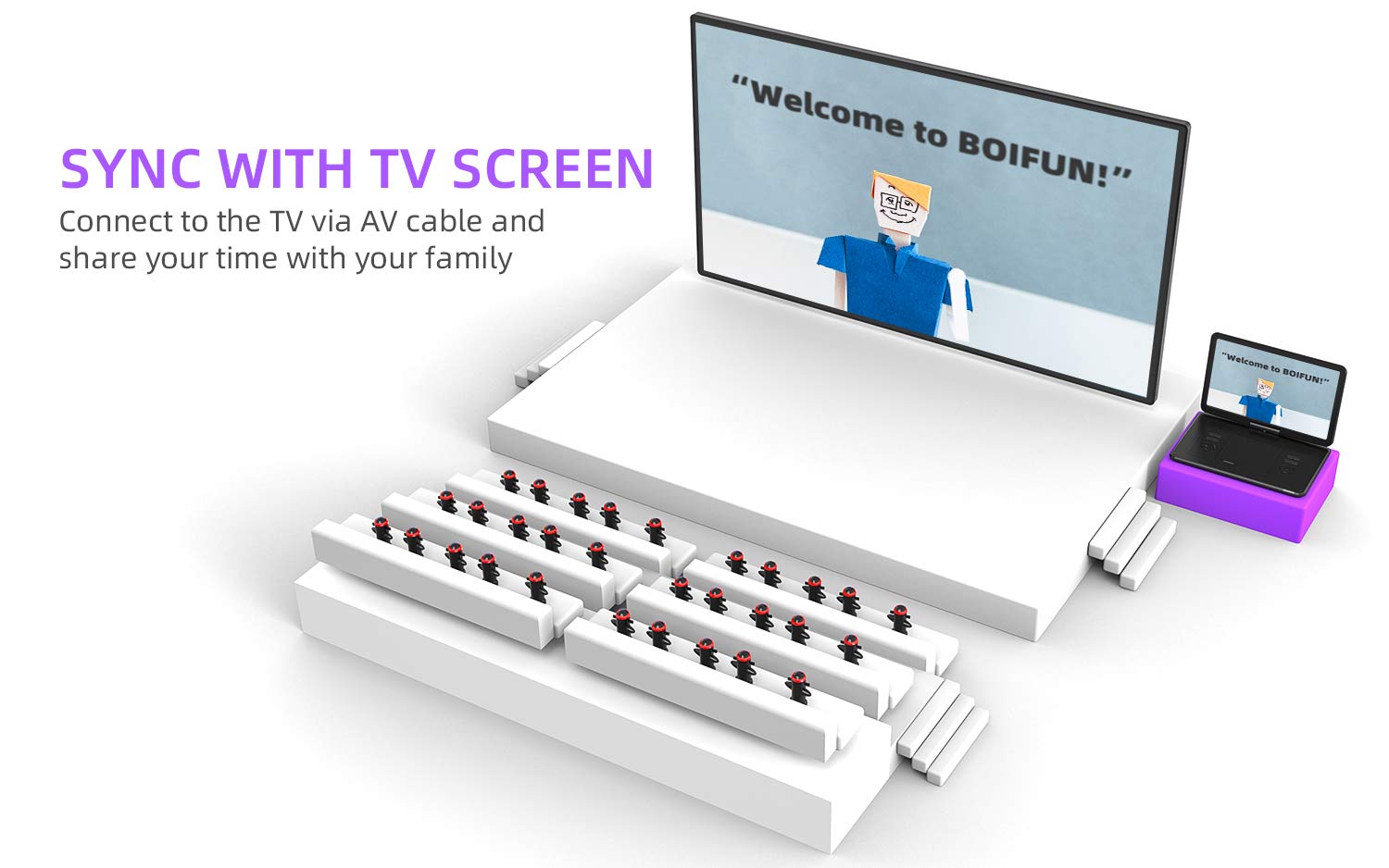 BOIFUN conexiones laterales USB y ranura SD para ampliar formatos y almacenamiento