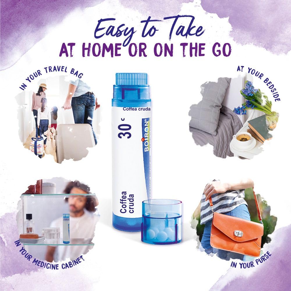 Boiron tubo en bolso de viaje mostrando portabilidad para desplazamientos