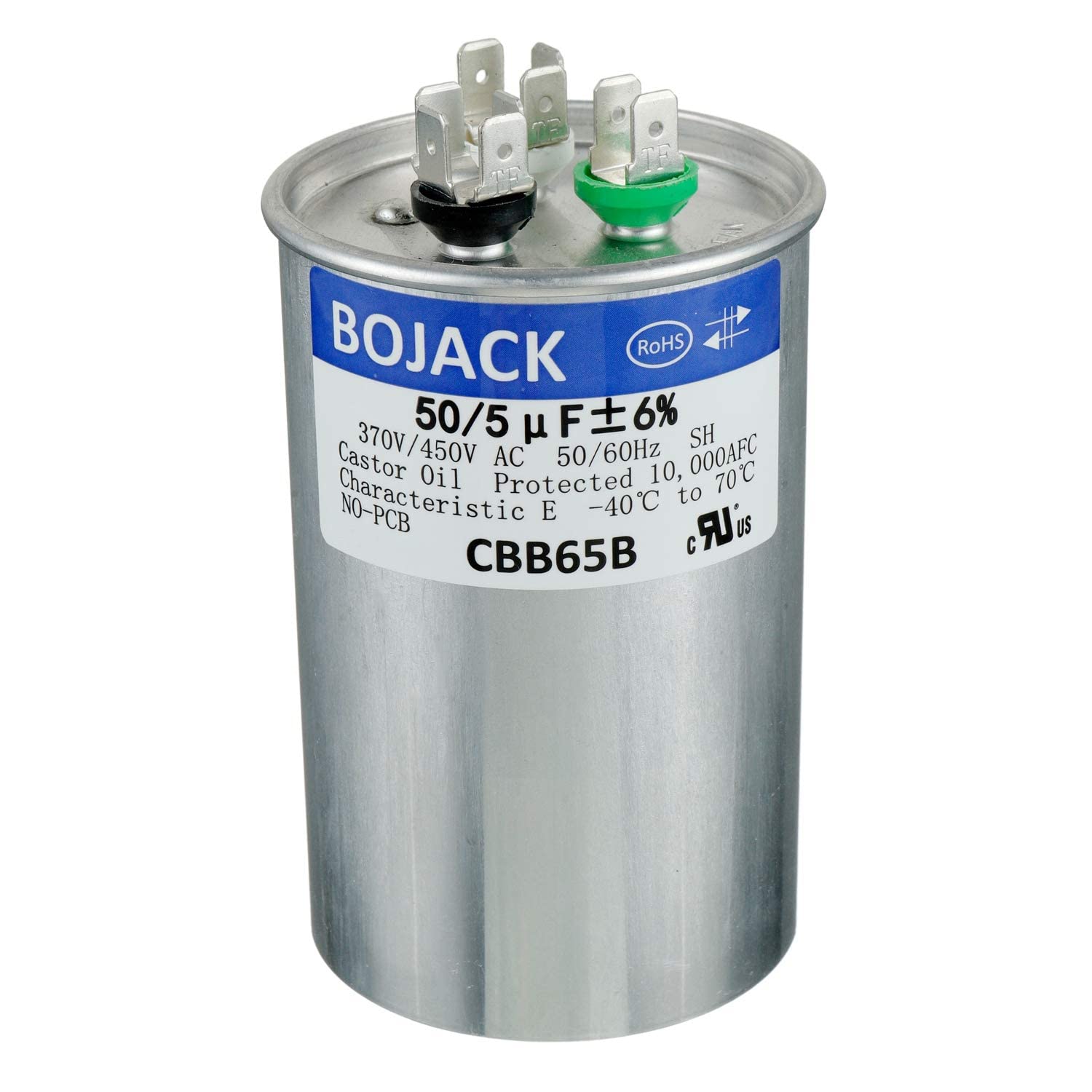 BOJACK vista frontal del condensador metálico con montaje compacto y durabilidad