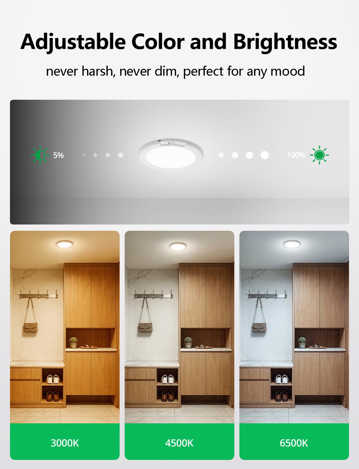 Bojim demostración de tres tonos de luz, personaliza ambiente y tarea