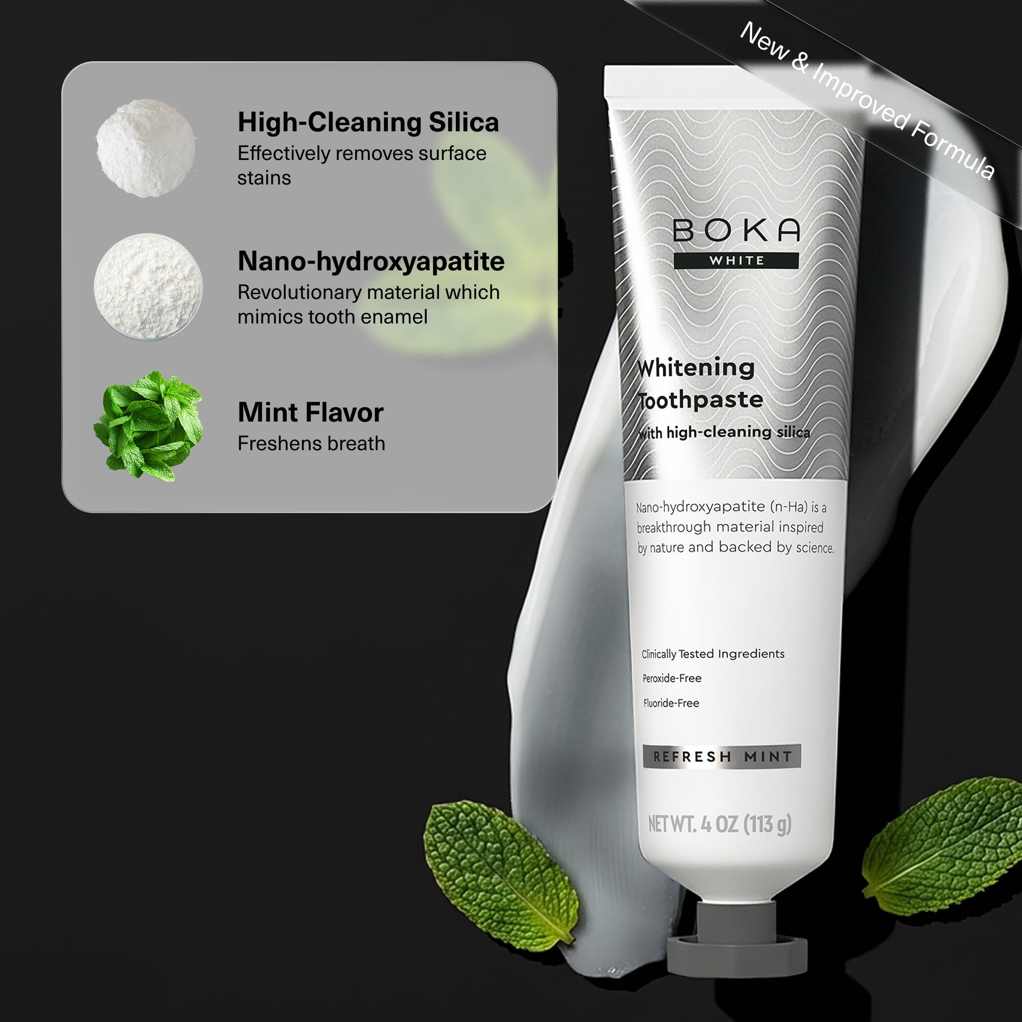 Boka tubos comparados con un cepillo para apreciar tamaño real