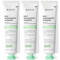 Boka envase frontal mostrando diseño limpio y beneficios de esmalte