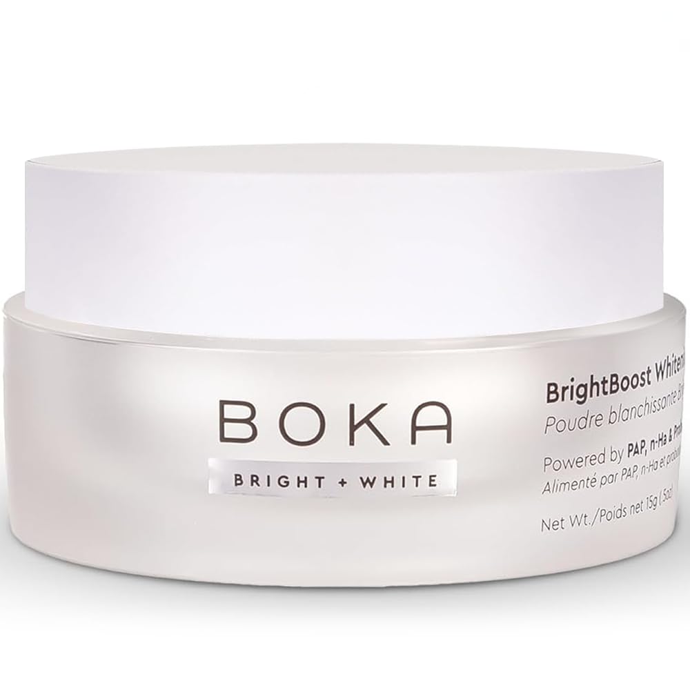 Boka envase frontal mostrando el diseño y beneficio de blanqueamiento