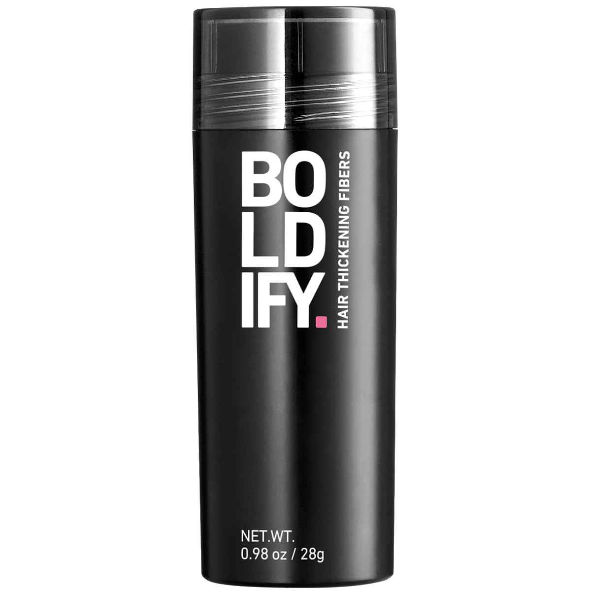 Boldify jar front view showing Dark Brown shade and clear labeling for quick identification