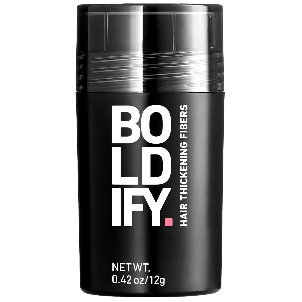 Boldify envase frontal mostrando 12g y tono dark brown para cobertura rápida