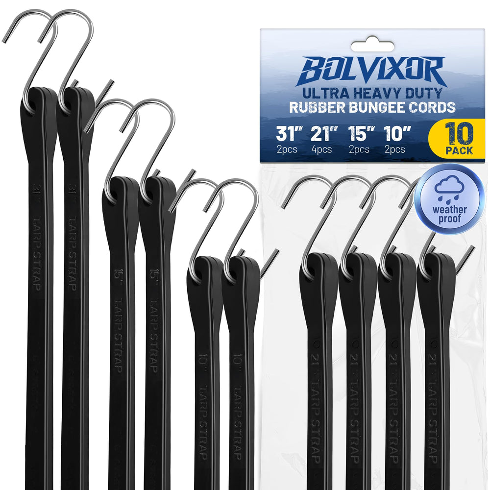 Bolvixor paquete frontal mostrando variedad de longitudes y ganchos resistente