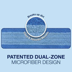 Detalle de fibras Bona microfibra con doble zona que elimina y atrapa suciedad eficazmente