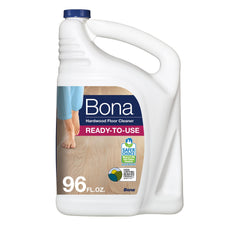 Bona envase frontal de 96 oz mostrando volumen y facilidad de uso