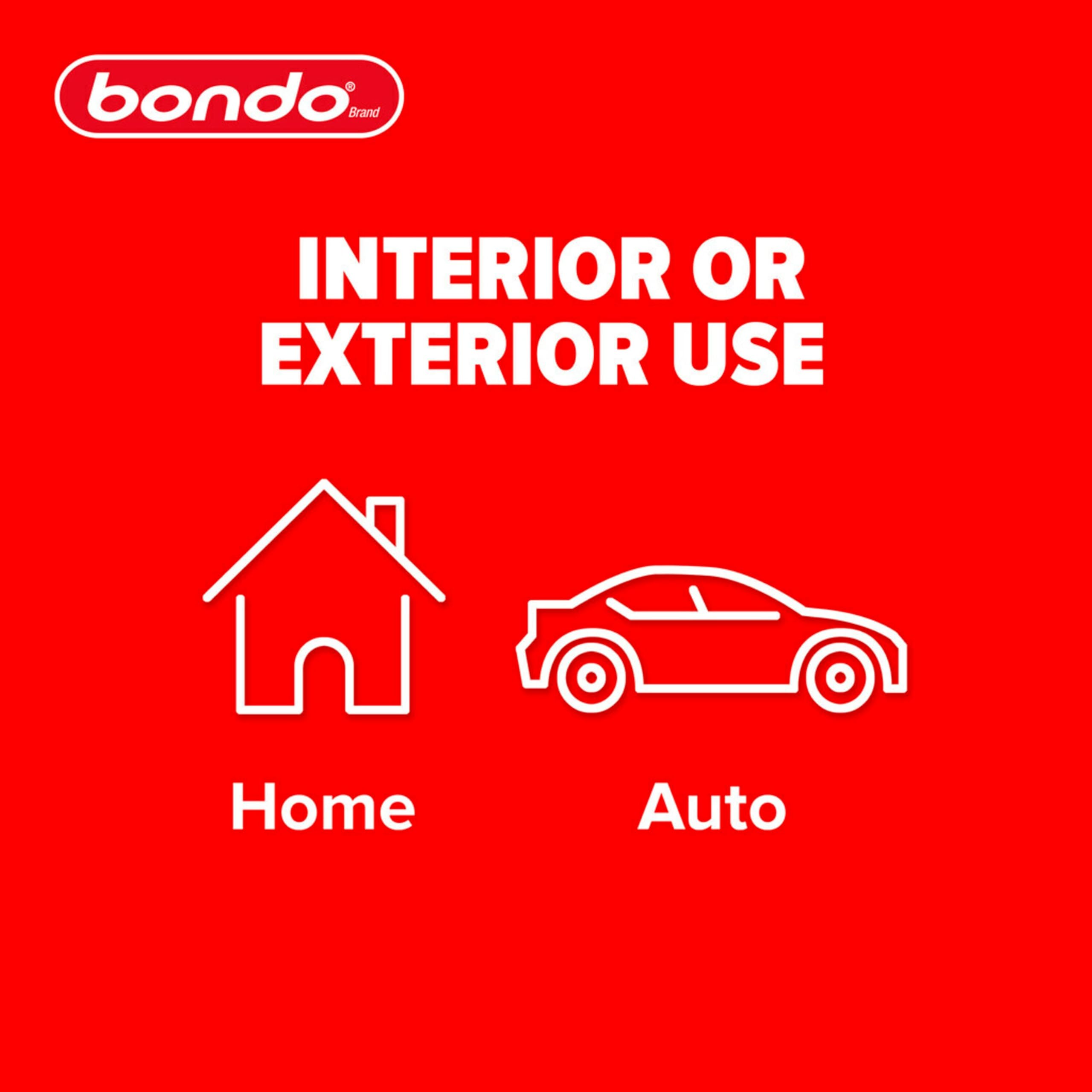 Bondo etiqueta con instrucciones y proporciones para mezcla segura