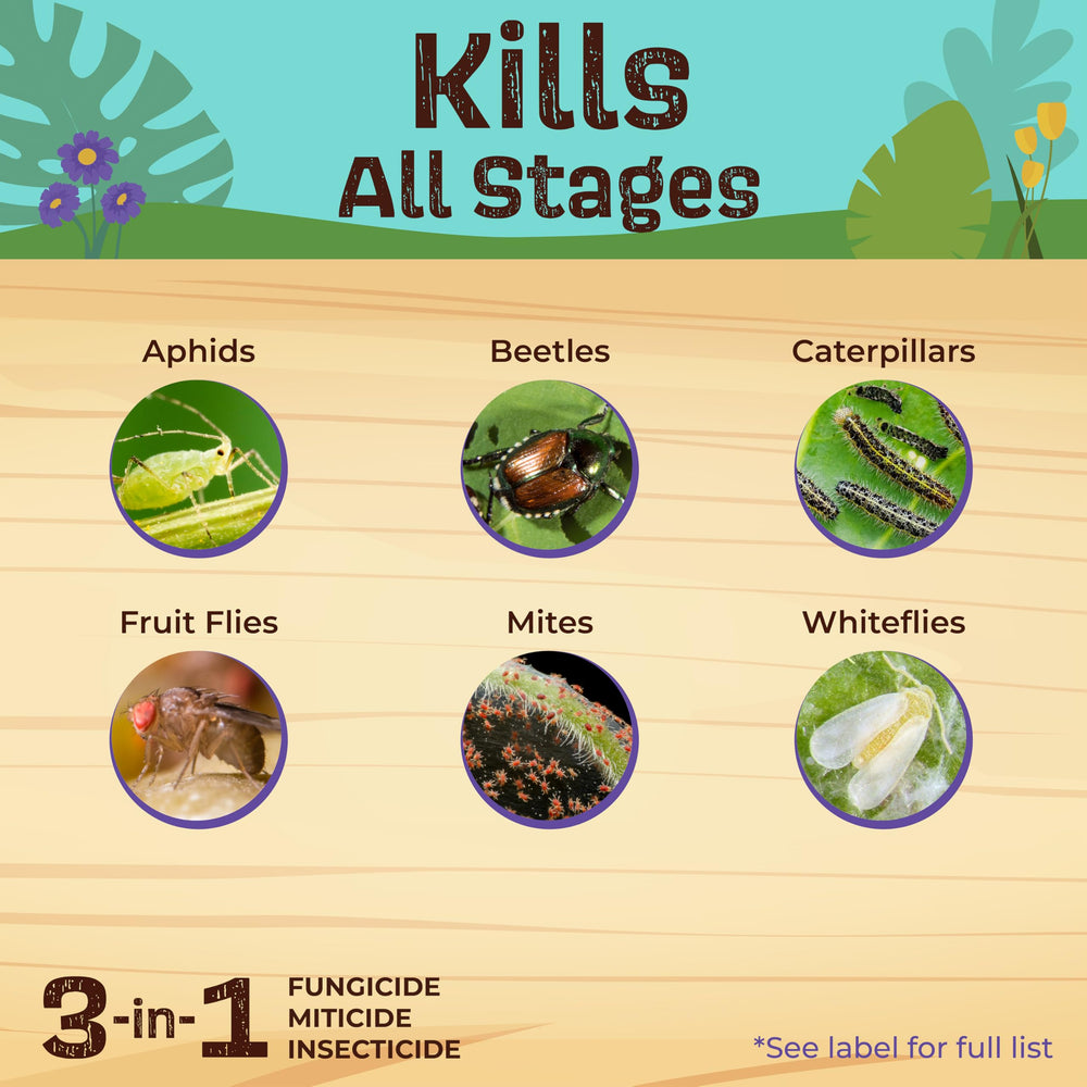 Bonide Captain Jack's covering leaf undersides to reach hidden pests effectively