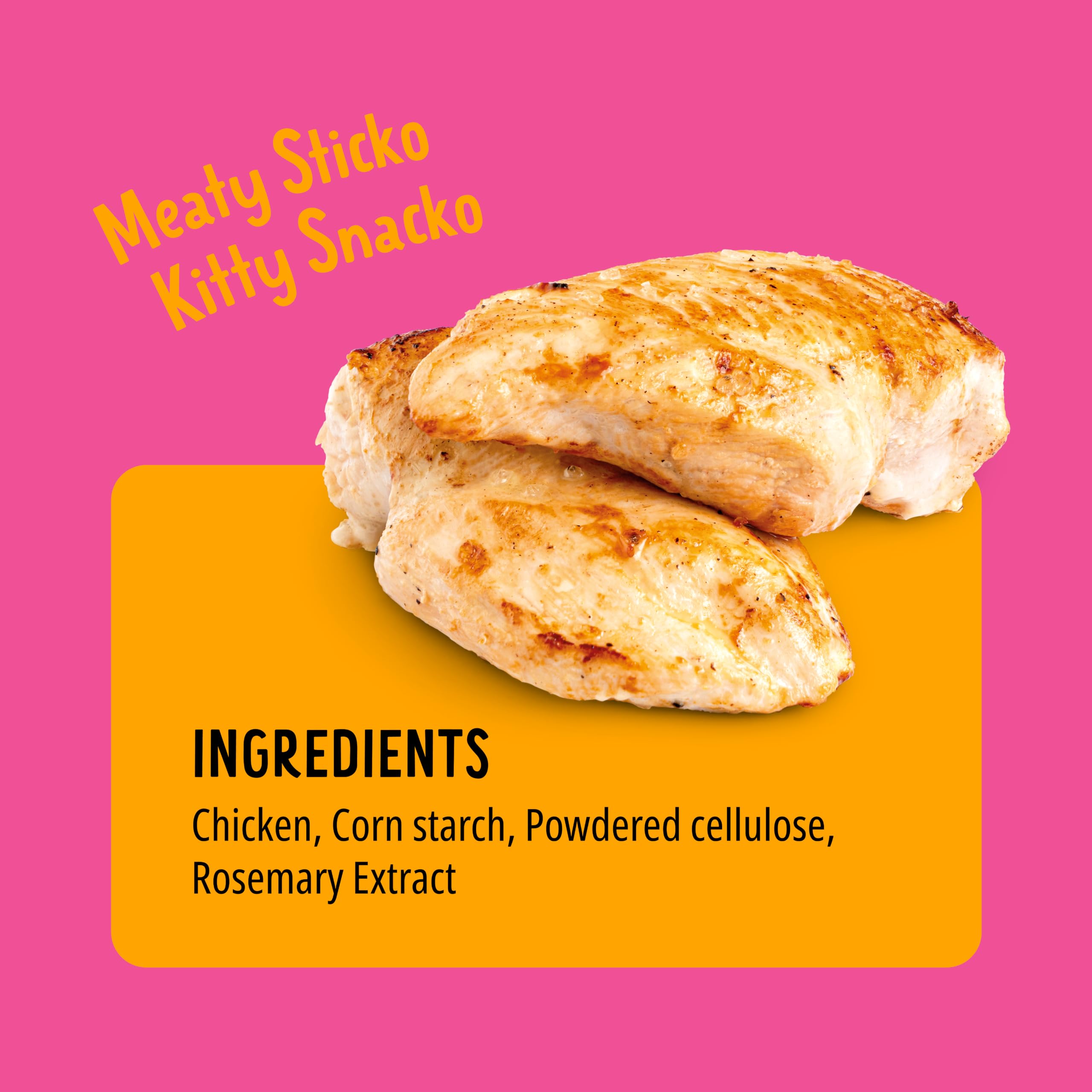 Bonkers Purrpops primer plano de ingredientes liofilizados resaltando proteína natural