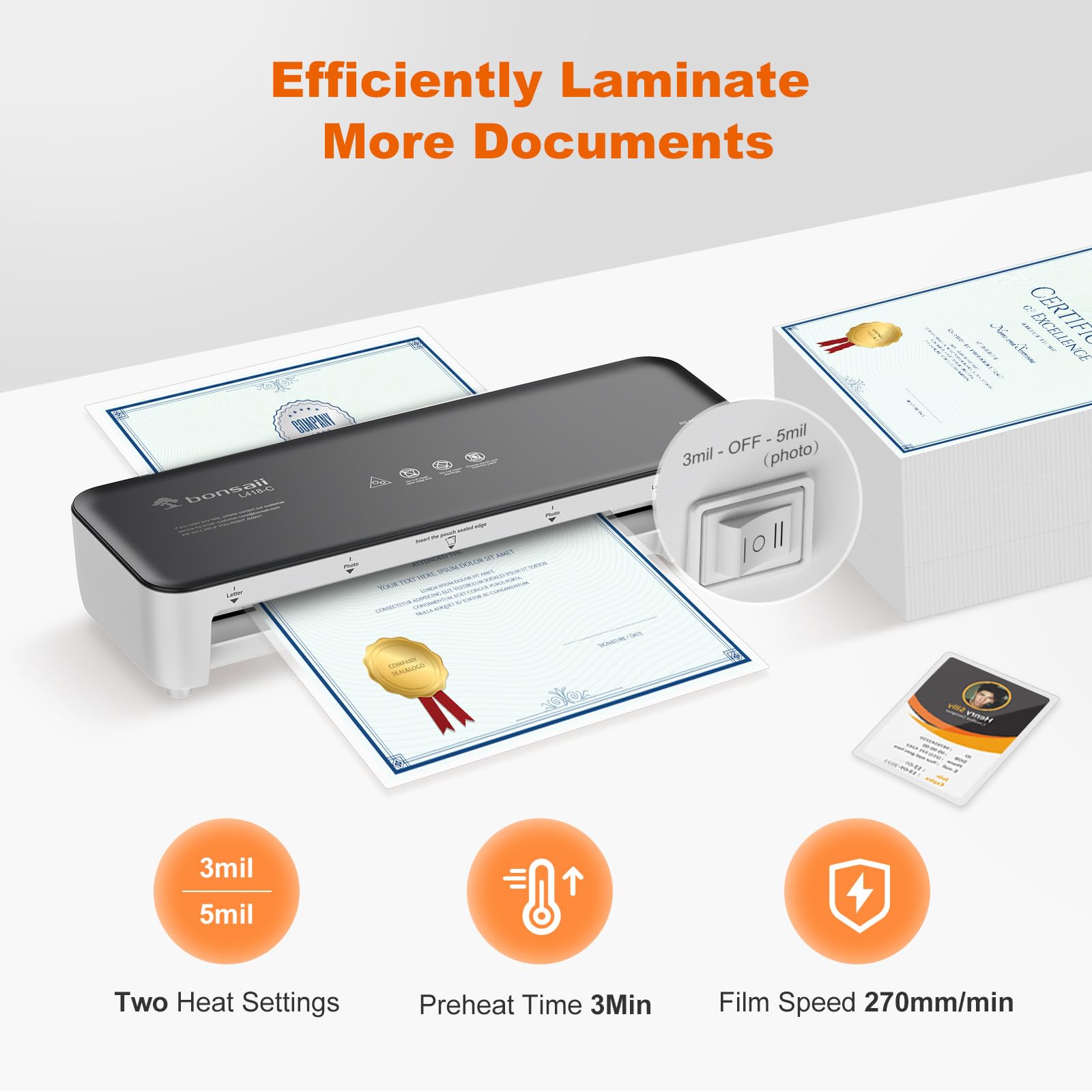 bonsaii paquete de 50 fundas incluidas para iniciar laminados al momento